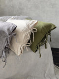 Organic Linen Pillowcase with Ties: Soft Flax Pillow Cover